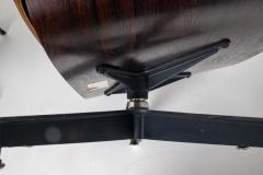Charles Ray Eames Early 1st Generation Eames Lounge Chair and Ottoman in Rosewood Black Leather - 4488564