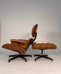 Charles Ray Eames Early 3rd Generation Eames Lounge Chair and Ottoman in Rosewood Tan Leather - 4375287