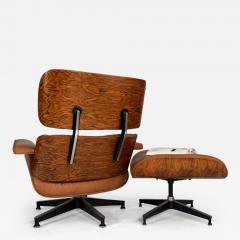 Charles Ray Eames Early 3rd Generation Eames Lounge Chair and Ottoman in Rosewood Tan Leather - 4379221