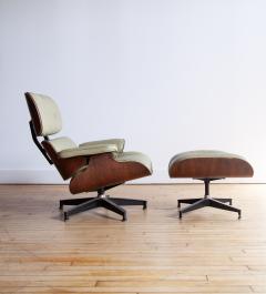 Charles Ray Eames Herman Miller Eames Lounge Chair and Ottoman Sage Green Leather 1963 - 4825087