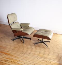 Charles Ray Eames Herman Miller Eames Lounge Chair and Ottoman Sage Green Leather 1963 - 4825088