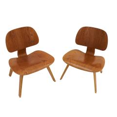Charles Ray Eames Pair of LCW Chairs by Charles and Ray Eames for Evans 1940s - 4161183