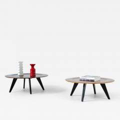 Charles Ray Eames Pair of coffee tables with rosewood top and ebonized wood legs  - 2991281