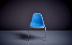 Charles Ray Eames Set of 6 Ray Charles Eames Side Chairs in Blue for Herman Miller - 3235417