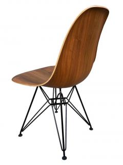 Charles Ray Eames Set of 8 Mid Century Modern Walnut Wood Shell Dining Chairs by Charles Eames - 2656751