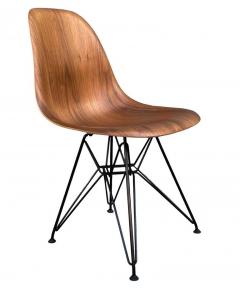 Charles Ray Eames Set of 8 Mid Century Modern Walnut Wood Shell Dining Chairs by Charles Eames - 2656752