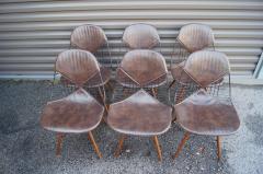 Charles Ray Eames Set of Six Wire Chairs with Dowel Legs and Bikini Pad by Charles Ray Eames - 3360117