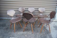 Charles Ray Eames Set of Six Wire Chairs with Dowel Legs and Bikini Pad by Charles Ray Eames - 3360121
