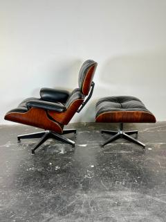 Charles Ray Eames Vintage 1st Generation Eames Lounge Chair Ottoman in Brazilian Rosewood - 4117062