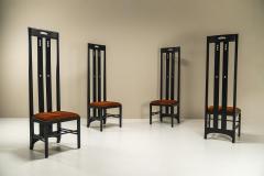 Charles Rennie Mackintosh 4 highback Ingram Dining Chairs by Charles Rennie Mackintosh Italy 1980s - 3121668