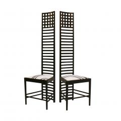 Charles Rennie Mackintosh Mid Century Modern Mackintosh 292 Hill House 1 Italian Pair of Ashwood Chairs - 1165765