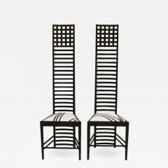 Charles Rennie Mackintosh Mid Century Modern Mackintosh 292 Hill House 1 Italian Pair of Ashwood Chairs - 1165897