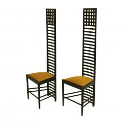 Charles Rennie Mackintosh Mid Century Modern Mackintosh 292 Hill House 1 Italian Pair of Ashwood Chairs - 1165775