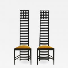 Charles Rennie Mackintosh Mid Century Modern Mackintosh 292 Hill House 1 Italian Pair of Ashwood Chairs - 1165898