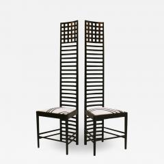 Charles Rennie Mackintosh Mid Century Modern Mackintosh 292 Hill House 1 Italian Pair of Ashwood Chairs - 2179807