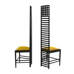 Charles Rennie Mackintosh Mid Century Modern Mackintosh 292 Hill House 1 Italian Pair of Ashwood Chairs - 2177526