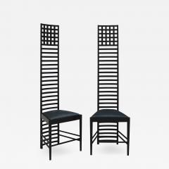 Charles Rennie Mackintosh Mid Century Modern Mackintosh 292 Hill House 1 Italian Pair of Ashwood Chairs - 2378721