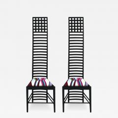 Charles Rennie Mackintosh Mid Century Modern Mackintosh 292 Hill House 1 Italian Pair of Ashwood Chairs - 2991233