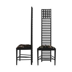 Charles Rennie Mackintosh Mid Century Modern Mackintosh 292 Hill House 1 Italian Pair of Ashwood Chairs - 4415026