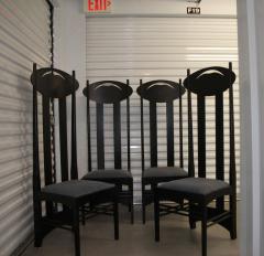 Charles Rennie Mackintosh Set of 8 Argyle Chairs by Charles R Mackintosh for Atelier International - 2655346