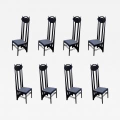 Charles Rennie Mackintosh Set of 8 Argyle Chairs by Charles R Mackintosh for Atelier International - 2665504