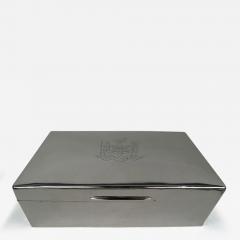 Charles Richard Comyns Comyns Sterling Silver Box with British Army Regimental Coat of Arms - 3771215