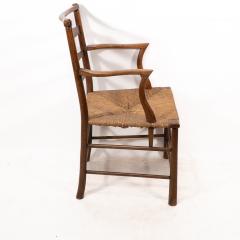 Charles Robert Ashbee C R Ashbee An Arts Crafts Rush Seat Ladder Back Armchair - 4182811