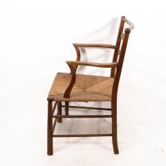 Charles Robert Ashbee C R Ashbee An Arts Crafts Rush Seat Ladder Back Armchair - 4182812