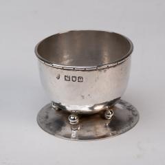Charles Robert Ashbee C R Ashbee GOH A Rare Pair of Arts Crafts Hand Crafted Hammered Silver Salts  - 4187733