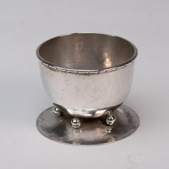 Charles Robert Ashbee C R Ashbee GOH A Rare Pair of Arts Crafts Hand Crafted Hammered Silver Salts  - 4187736