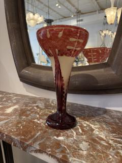 Charles Schneider Art Deco Amarantes Glass Vase by Le Verre Francais - 4737201