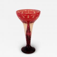 Charles Schneider Art Deco Amarantes Glass Vase by Le Verre Francais - 4738653
