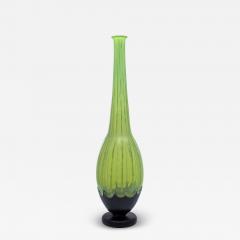 Charles Schneider Art Deco Glass Vase by Charles Schneider Neon Yellow Blue 1922 - 4738635