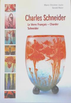 Charles Schneider Art Deco Glass Vase by Charles Schneider Palmier Bleu Design 1927 - 4737401