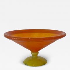 Charles Schneider Art Deco Tazza by Charles Schneider Red Tango Glass France 1928 - 4790579