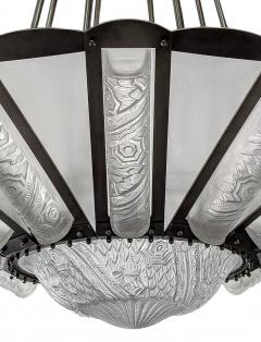 Charles Schneider French Art Deco Chandelier by Schneider Pair Available  - 4378282