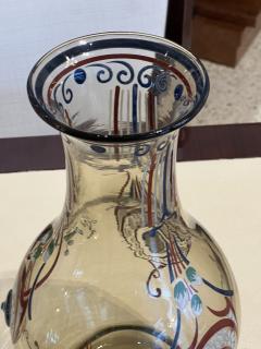 Charles Schneider French Art Deco Hand Enameled Glass Vase by Charles Schneider 1922 - 4750364