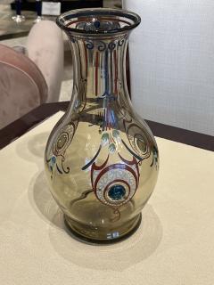 Charles Schneider French Art Deco Hand Enameled Glass Vase by Charles Schneider 1922 - 4750368