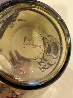 Charles Schneider French Art Deco Hand Enameled Glass Vase by Charles Schneider 1922 - 4750369