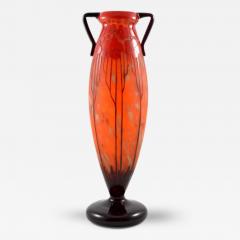 Charles Schneider Le Verre Francais Cardimine Cameo Glass Vase - 113303