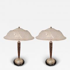 Charles Schneider Pair of French Art Deco Table Lamps by Schneider LU161925722863 - 3973247