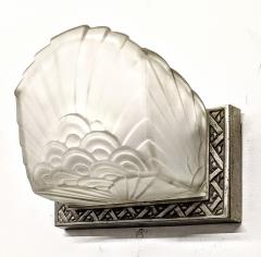 Charles Schneider Pair of French Art Deco Wall Sconces Signed by Schneider - 3942395