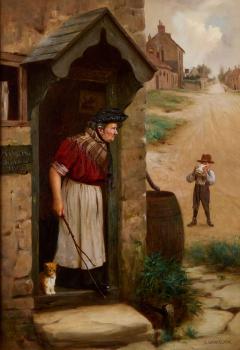 Charles Spencelayh Antique English figurative oil painting by Charles Spencelayh - 4248527