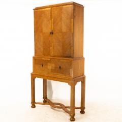 Charles Spooner Charles Spooner Arts Crafts Oak Secretaire Cabinet with Serpentine Stretchers - 4182816