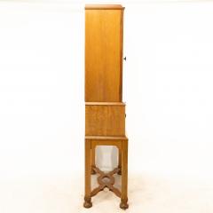 Charles Spooner Charles Spooner Arts Crafts Oak Secretaire Cabinet with Serpentine Stretchers - 4182818