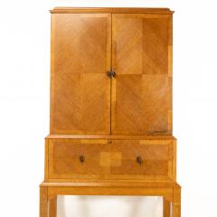 Charles Spooner Charles Spooner Arts Crafts Oak Secretaire Cabinet with Serpentine Stretchers - 4182819