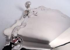 Charles Stuart Harris English Edwardian Georgian Sterling Silver Shell Scroll Salver 1913 - 4247015