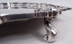 Charles Stuart Harris English Edwardian Georgian Sterling Silver Shell Scroll Salver 1913 - 4247017