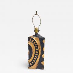 Charles Sucsan Whimsical gold and black ceramic lamp by Charles Sucsan - 1718072