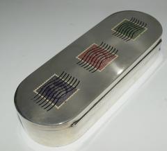 Charles Thomae Sterling Silver Enamel Stamp Box - 4291389